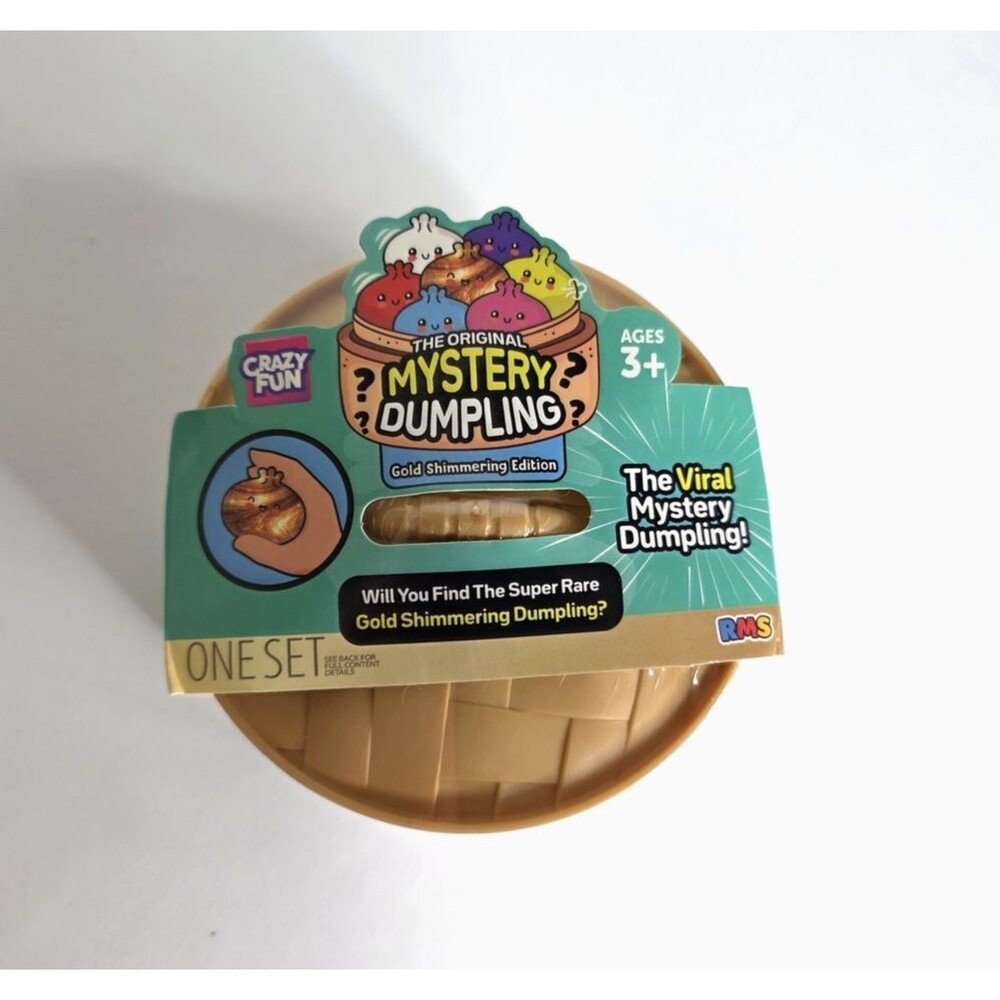 Crazy Fun Squishy Mystery Dumpling Fidget Toy Blind Box Gold Shimmering Edition